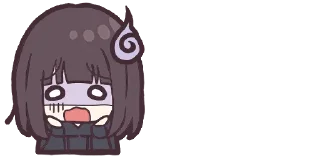 Стикер Menhera-chan. Emoji :: @line_stickers - 10