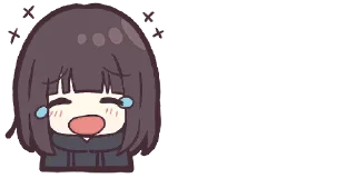 Стикер Menhera-chan. Emoji :: @line_stickers - 7