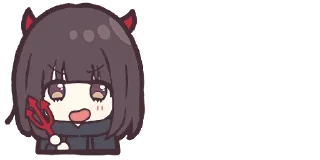 Стикер Menhera-chan. Emoji :: @line_stickers - 0