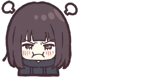 Стикер Menhera-chan. Emoji :: @line_stickers - 8