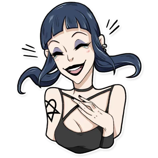 Плохая девочка:: @Stickers_of_Telegram - иллюстрация