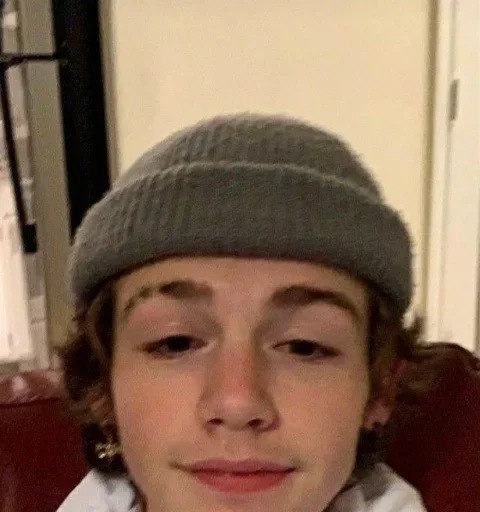 human face person knit cap