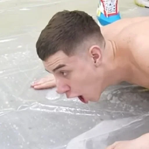 person bathing human face