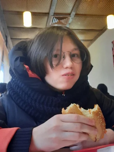 Человек фаст-фуд человеческое лицо