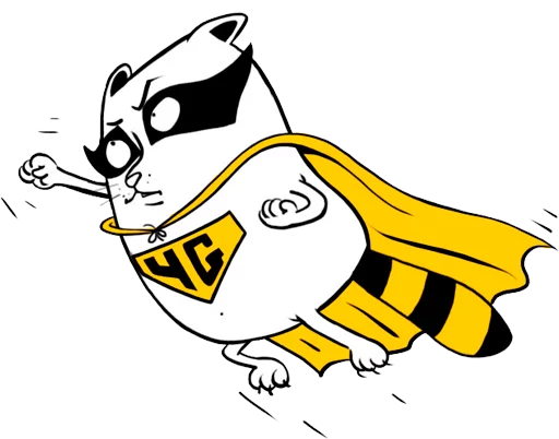 Beeline Racoon - clipart