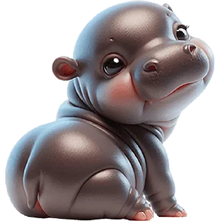 Sticker Бегемотик 2 @Nyasticks - 9