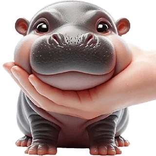 Sticker Бегемотик 2 @Nyasticks - 5