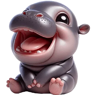 Sticker Бегемотик 2 @Nyasticks - 6