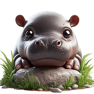 Sticker Бегемотик 2 @Nyasticks - 0