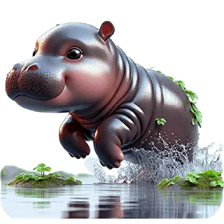 Sticker Бегемотик 2 @Nyasticks - 1