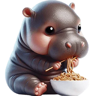 Sticker Бегемотик 2 @Nyasticks - 3