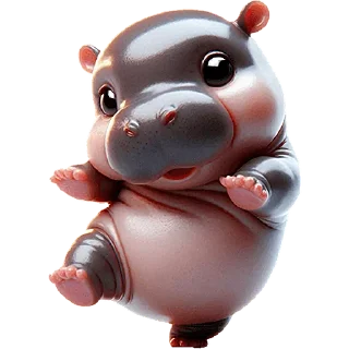 Sticker Бегемотик 2 @Nyasticks - 2