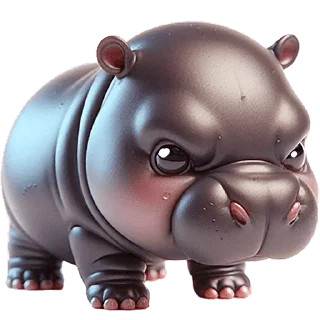 Sticker Бегемотик 2 @Nyasticks - 4