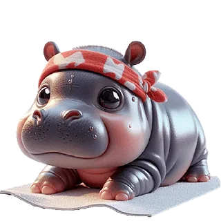 Sticker Бегемотик 2 @Nyasticks - 8