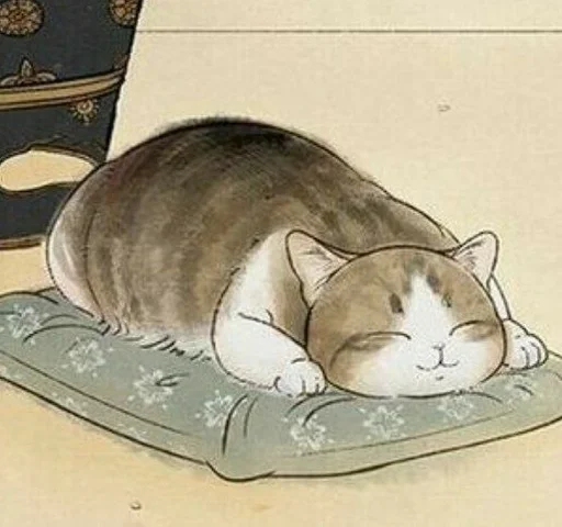 кошка эскиз животное