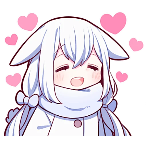 Sticker Белая зайка @nyasticks - 7