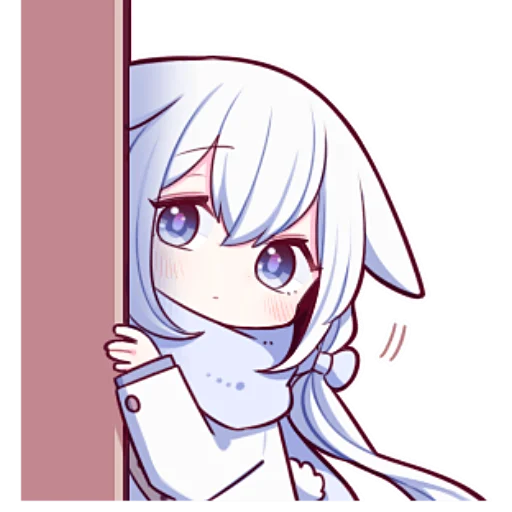 Sticker Белая зайка @nyasticks - 4