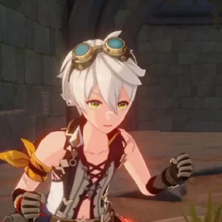 Стикер 𖦹Bennet Genshin — @yukieSticker - 11