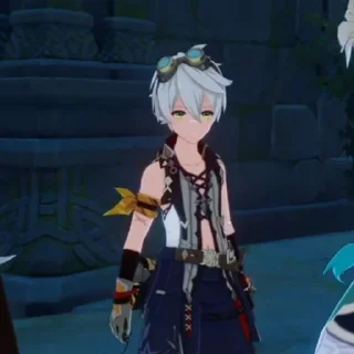 Стикер 𖦹Bennet Genshin — @yukieSticker - 3