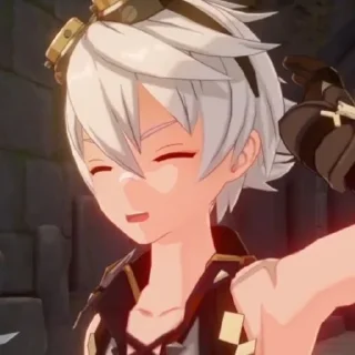 Стикер 𖦹Bennet Genshin — @yukieSticker - 1