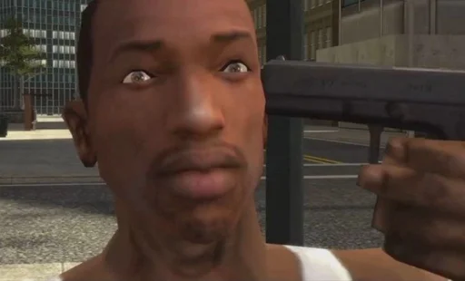 person human face weapon