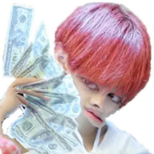 bangs person hair coloring