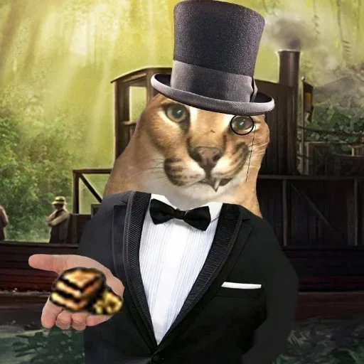 кошка модный аксессуар мультфильм