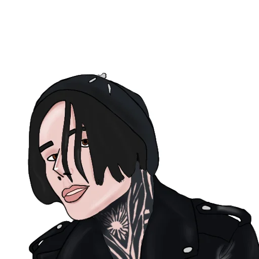 anime illustration human face