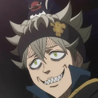 Sticker Чёрный клевер by @stikeru7777 - 3