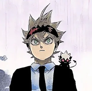 Sticker Чёрный клевер by @stikeru7777 - 0