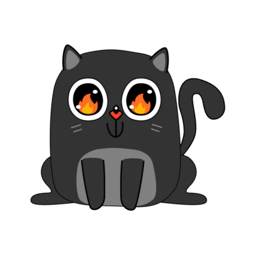 Sticker BlackCyberCat - 10