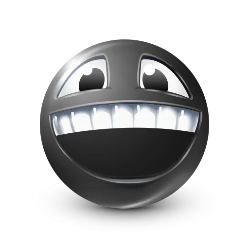 Black Face Emoji @TgSticker - 