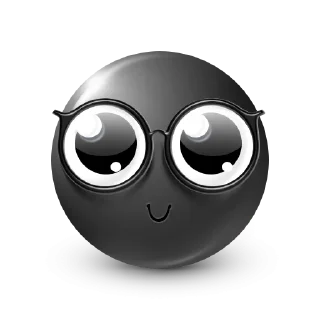 Стикер Black Face Emoji @TgSticker - 10