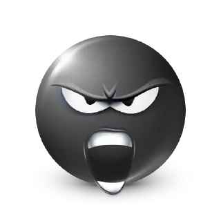 Стикер Black Face Emoji @TgSticker - 1