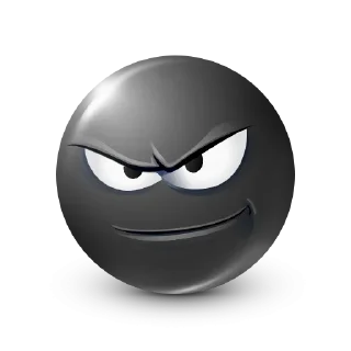 Стикер Black Face Emoji @TgSticker - 7