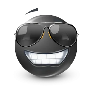 Стикер Black Face Emoji @TgSticker - 11