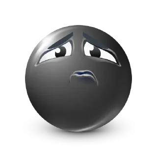 Стикер Black Face Emoji @TgSticker - 6