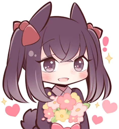 Sticker Black Sweetie Bunny @anime_stickerr - 10