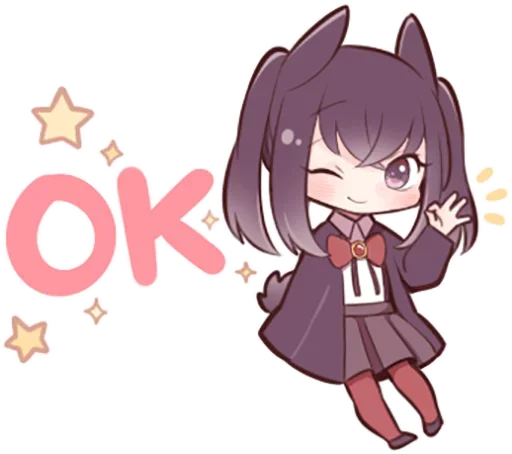 Sticker Black Sweetie Bunny @anime_stickerr - 0