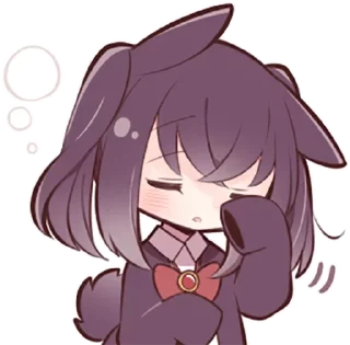 Sticker Black Sweetie Bunny @anime_stickerr - 7