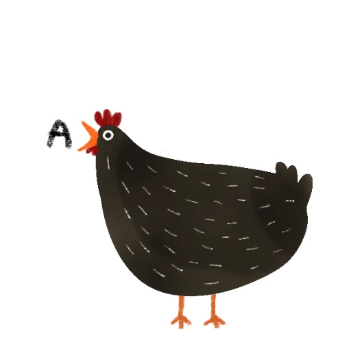Стикер Black_chicken_rsvt - 1
