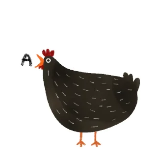 Стикер Чёрная курица | @rsvt_art - 3