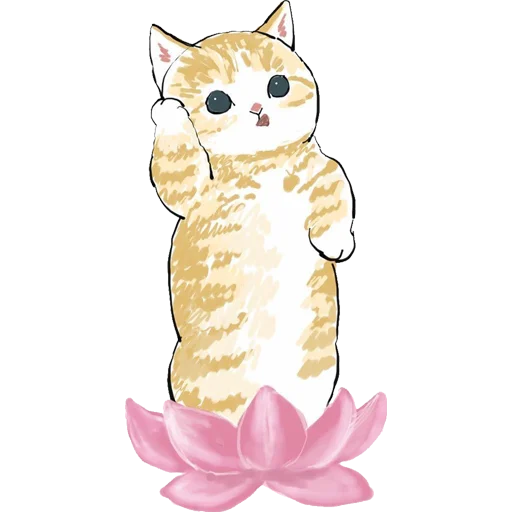 cat animal flower