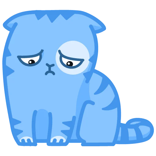 Sticker Синiй кiт - 8