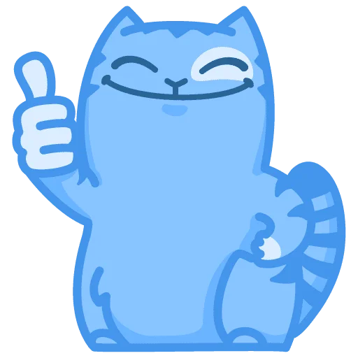 Sticker Синiй кiт - 1