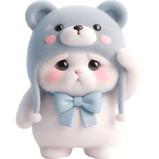 Стикер Синий мишка @Nyasticks - 11