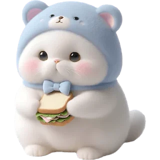 Стикер Синий мишка @Nyasticks - 10