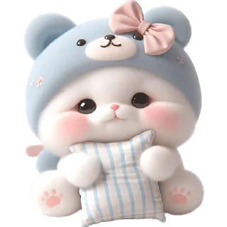 Стикер Синий мишка @Nyasticks - 0