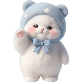 Стикер Синий мишка @Nyasticks - 3