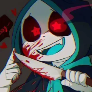Стикер Yandere Blueberry by : @stickers_undertale - 1